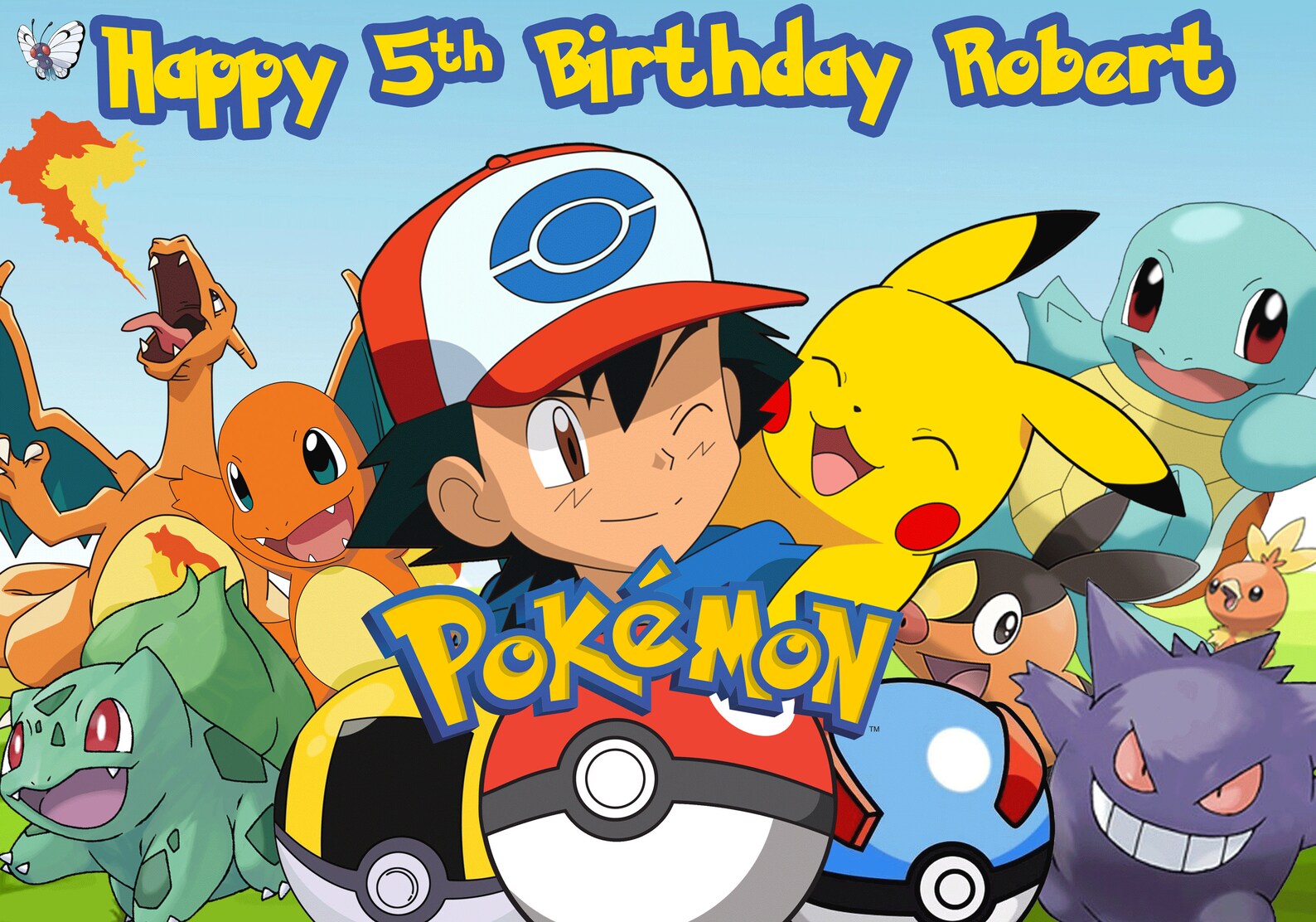 Pikachu Birthday Banner Pikachu Personalised Birthday - Etsy