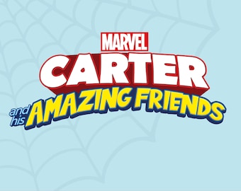 Birthday Logo - Spidey and His Amazing Friends Font - Spidey and His Amazing Friends Decoration - Spidey Sublimation - Digital File Only