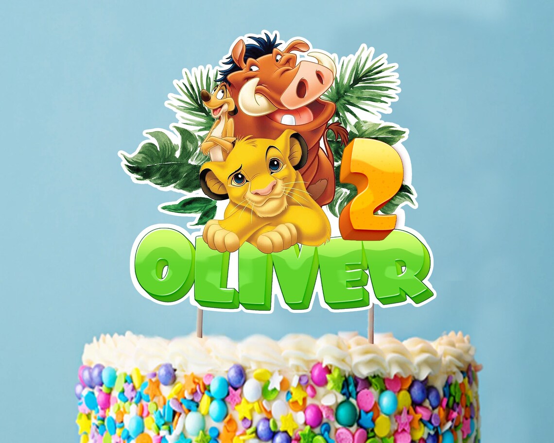 Printable Simba Cake Topper Simba Birthday Party Cake Etsy