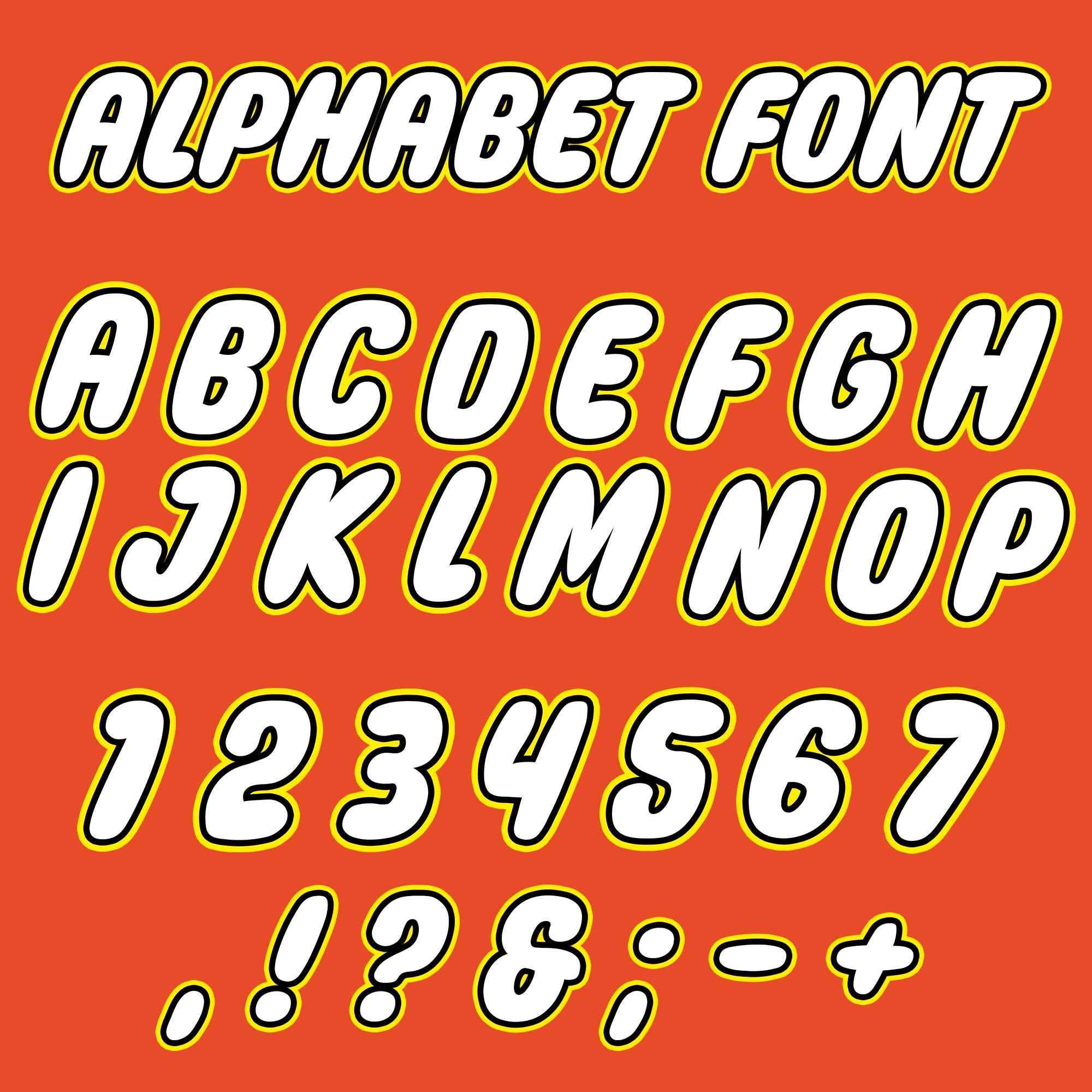 Block Lettered Numbers Block Alphabet Letters and Numbers SVG Font for Cricut & Silhouette and ...