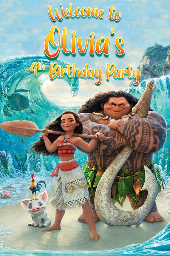 Moana Birthday Welcome Sign, Moana Party for Kids, Welcome Sign for Party, Moana  Birthday Party, Moana Yard Sign -  Canada