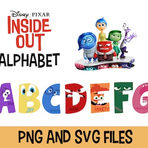 File PNG, PDF e SVG dell'alfabeto Inside Out 2 - Download immediato, carattere Inside Out 2 - Download immediato Inside Out - Pronto per la stampa