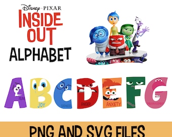 Inside Out 2 alfabet: PNG, SVG, pdf-bestanden (directe download)