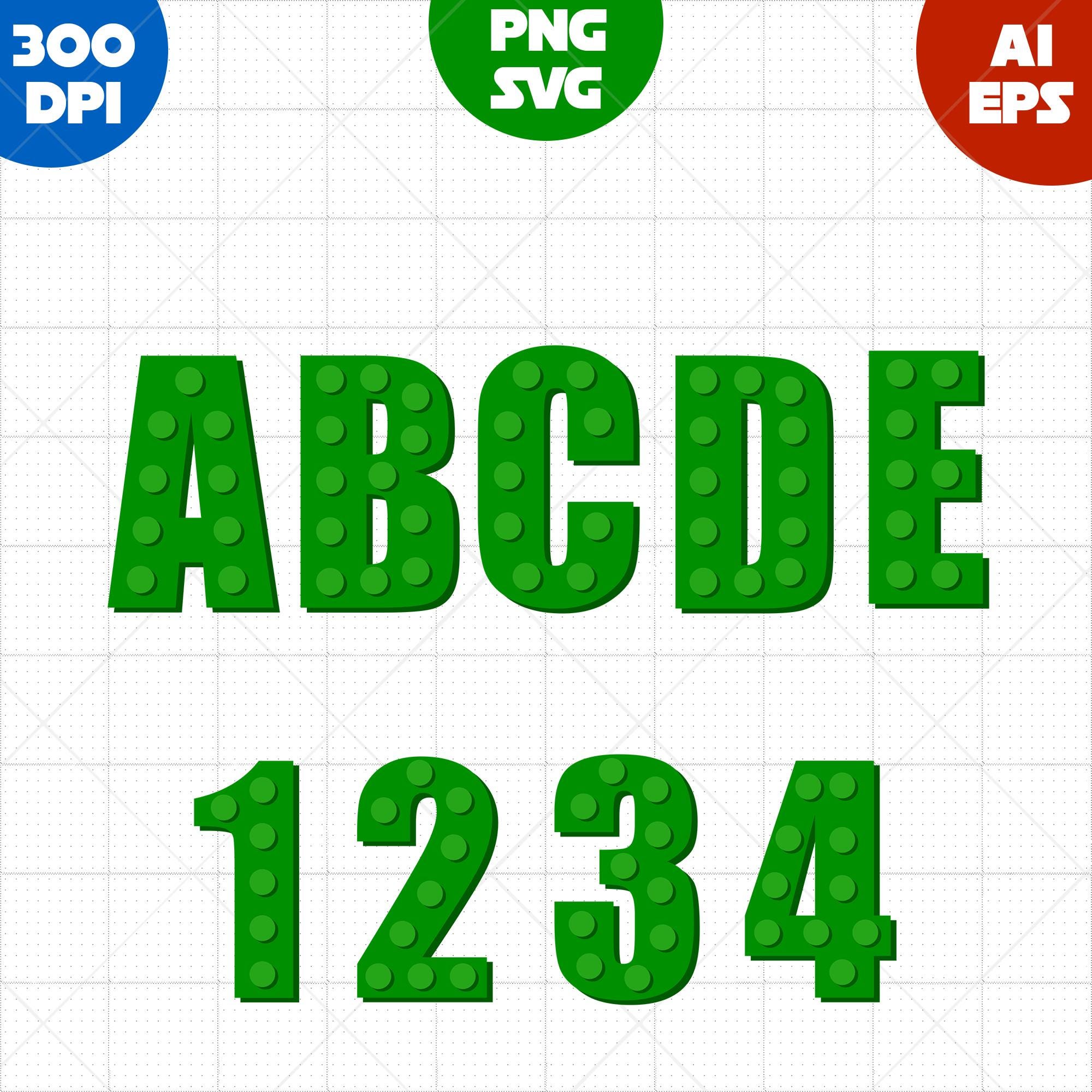 Block Lettered Numbers Block Alphabet Letters and Numbers SVG Font for Cricut & Silhouette and ...