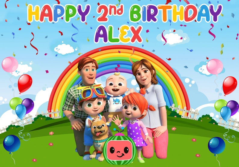 Digital File Coco Birthday Rainbow Backdrop Coco Etsy