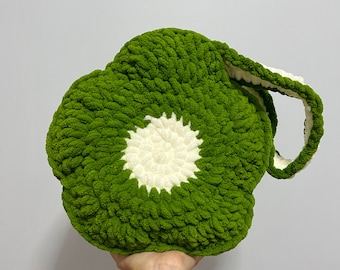 Crochet Flower Bag Pattern: Chunky Yarn Shoulder Bag (PDF Digital Download)