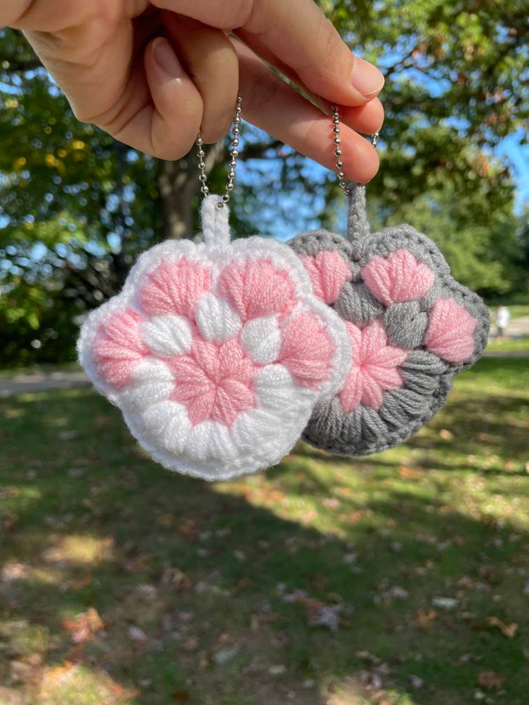 Handmade Crochet Animal Paw Keychain, Cute Bag Charm - Etsy