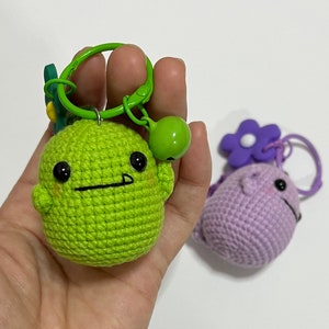 Handmade Amigurumi Mini Dinosaur keychain