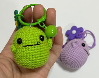 Handgemachter Amigurumi Mini Dinosaurier Schlüsselanhänger