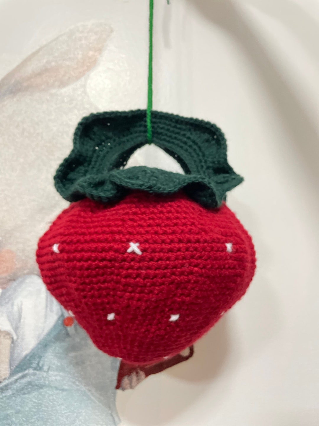 Crochet Fruit Bag Pattern/diy Crochet Cute Strawberry Bag/mini