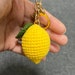 Handmade Beaded lemon Keychain | Fun Fruit-Inspired Bag Charm | Colorful Summer Accessory | Cute Gift Idea