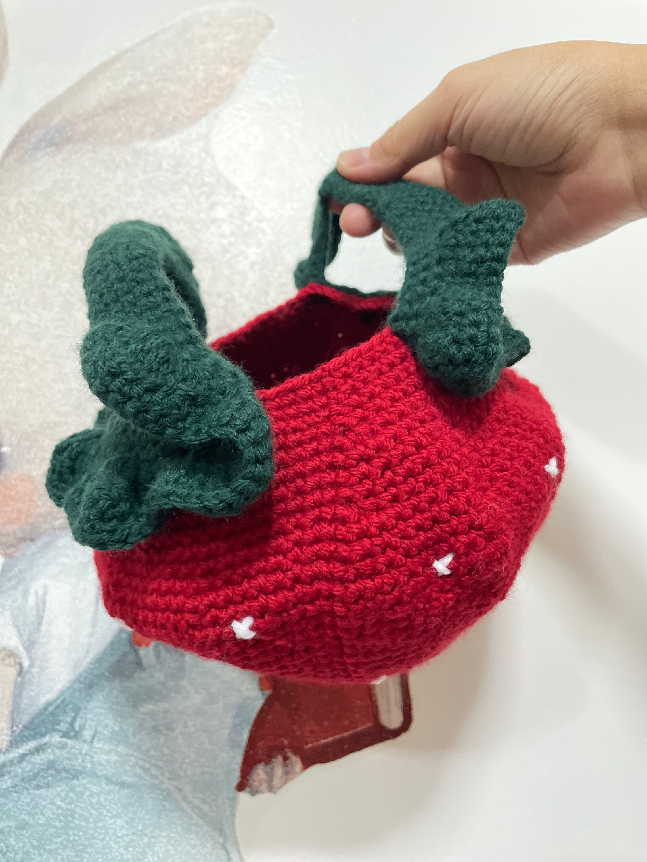 Crochet Fruit Bag Pattern/diy Crochet Cute Strawberry Bag/mini