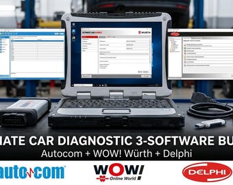 Paquete de software de diagnóstico automotriz 3 en 1 / Autocom + Delphi DS150E + Wurth WoW / Descarga instantánea