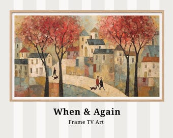Spring Frame TV Art - Pintura caprichosa de paseadores de perros - Protector de pantalla, descarga digital instantánea tv9