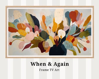 Arte abstracto floral para TV - Pintura contemporánea de naturaleza muerta - Protector de pantalla, descarga digital tv11