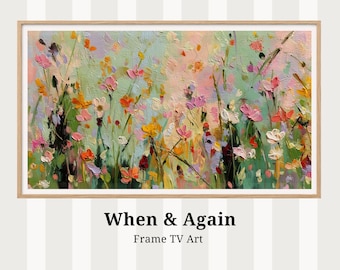 Marco de flores silvestres de primavera para TV - Pintura al óleo con técnica de empaste en pastel - Protector de pantalla, descarga digital tv7