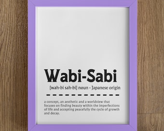 Wabi Sabi Definition Print: Minimalist Home Decor (Digital Download)