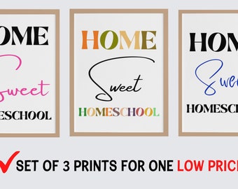 Home Sweet Homeschool Print: Rainbow Classroom Decor (Digital Download)