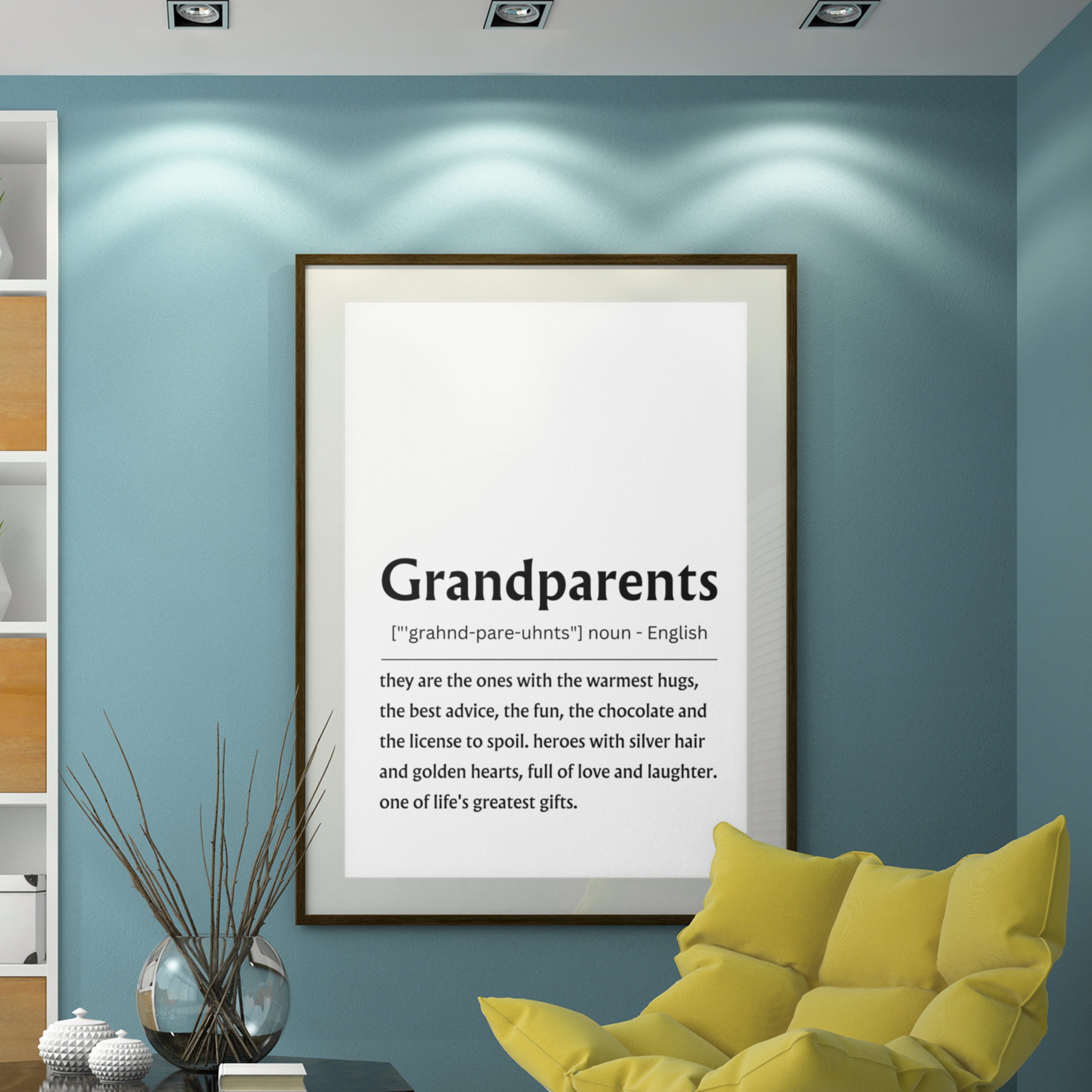 Grandparents Definition Print, Personalised Grandparent Gifts ...
