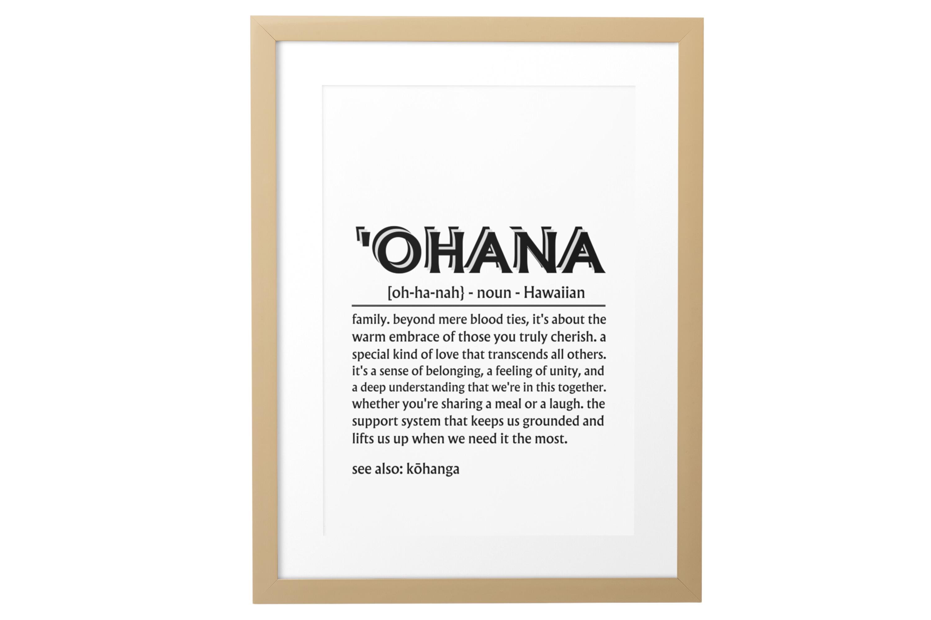 Ohana Definition Print Set: Hawaiian Family Art (digital Download