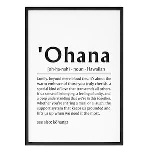 Ohana Definition Print Set: Hawaiian Family Art (Digital Download)