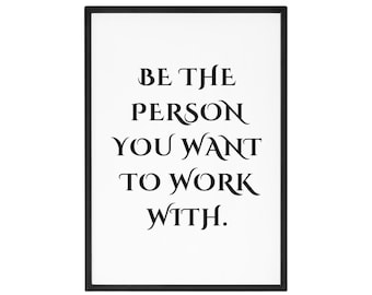 Teamwork Quote Art Print: Inspirational Office Decor (Digital Download)