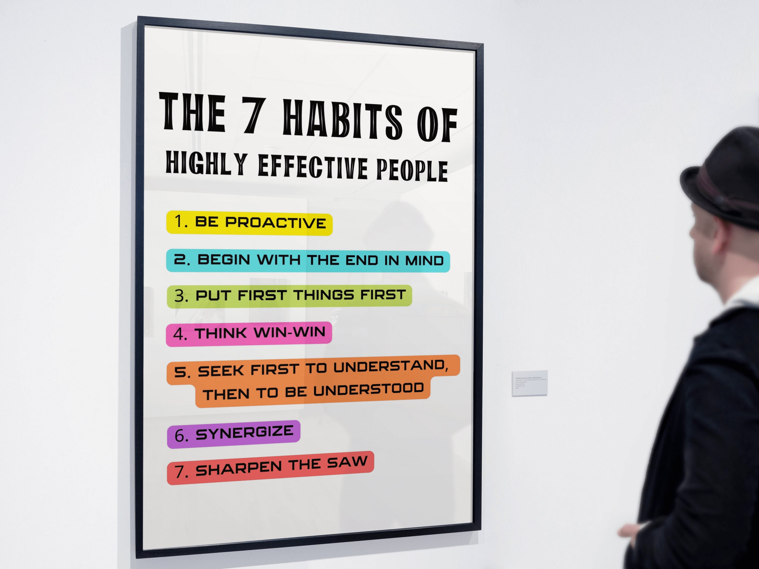 7 Habits of Highly Effective People Print, Success Habits Motivational ...