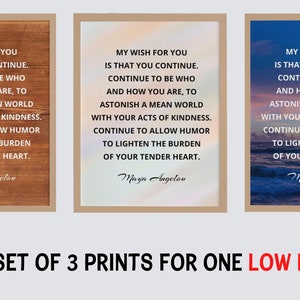 Maya Angelou Quote Print Set: Inspirational Wall Art (Digital Download)