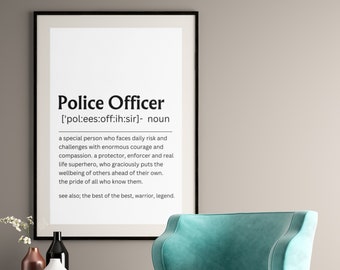 Police Officer Definition Print: Law Enforcement Gift (Digital Download)