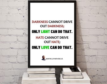 Arte impressa com citação de Martin Luther King: decoração de parede inspiradora (download digital)