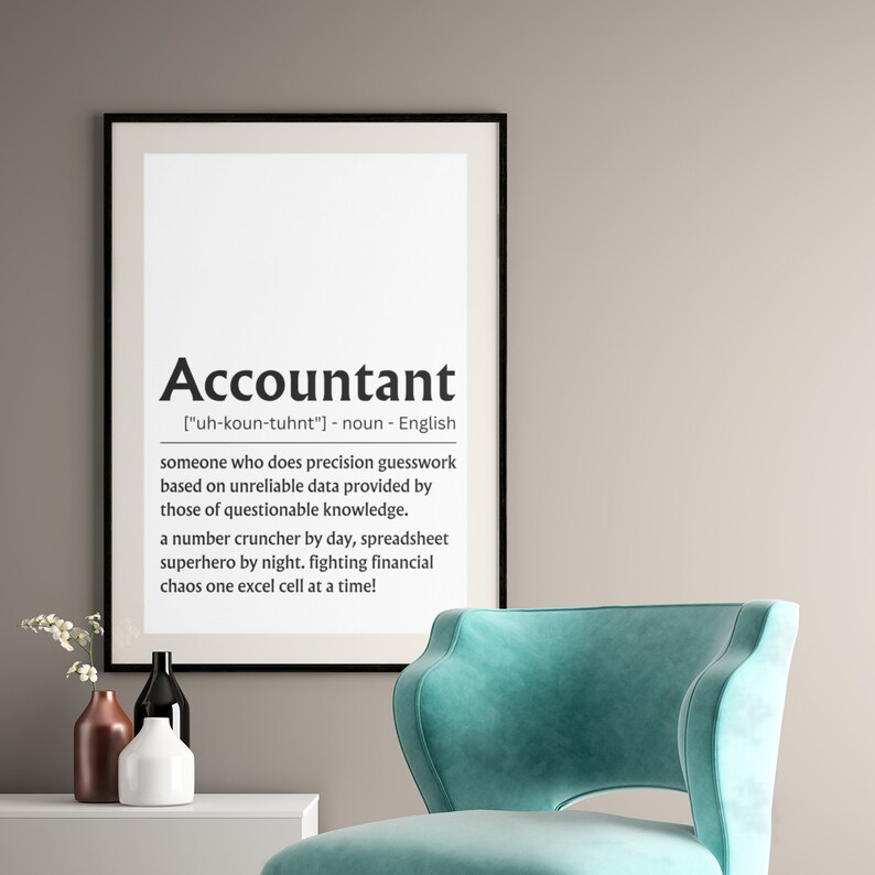 Funny Accountant Definition Art Print: Office Decor (digital Download ...