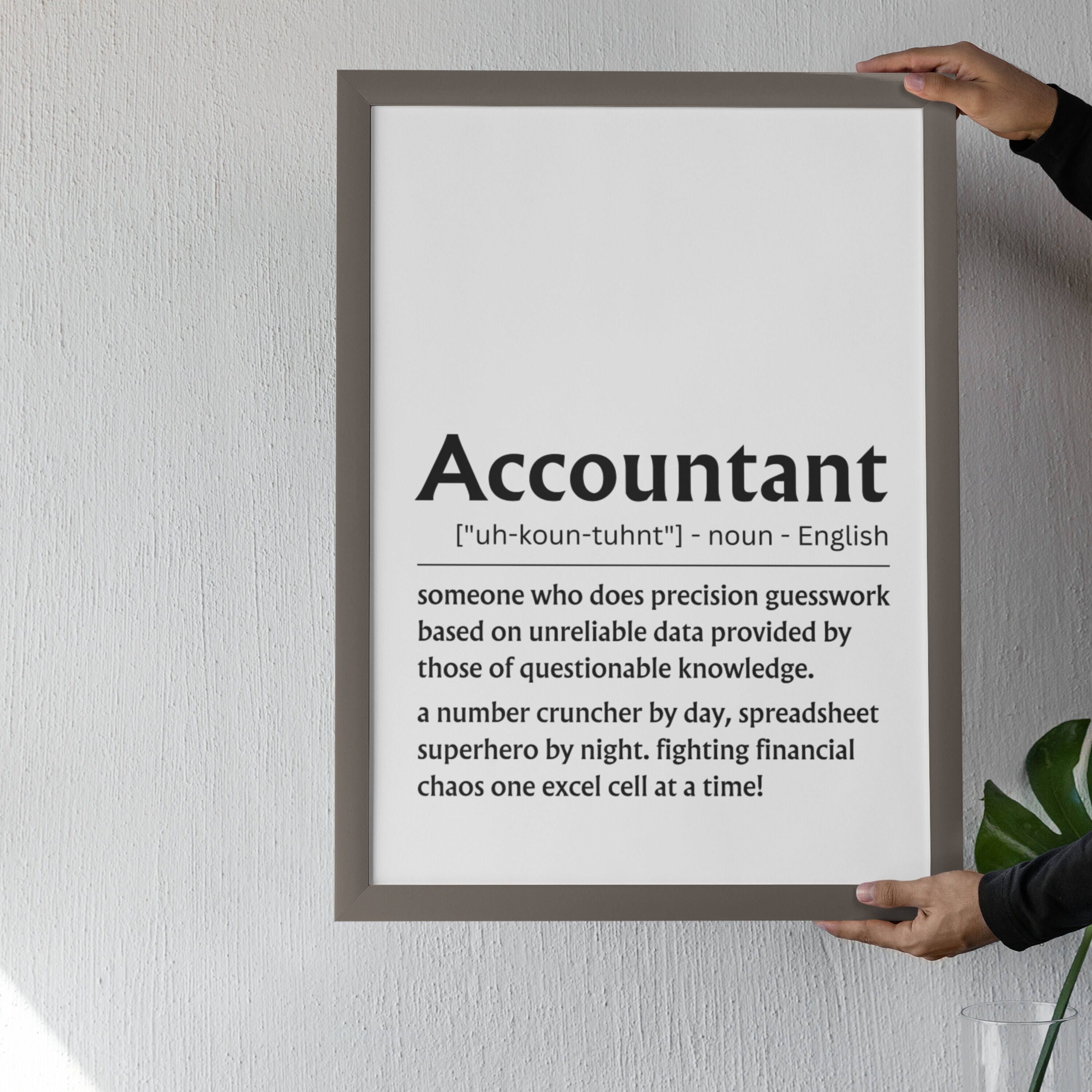 Funny Accountant Definition Art Print: Office Decor (digital Download ...