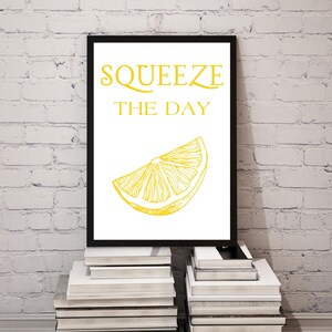 Minimalist Lemon Print: Modern Kitchen Wall Art (Digital Download)