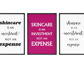 Skincare Quote Art Print: Esthetician Decor (Digital Download)
