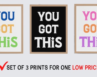 Impresión "You Got This": Arte mural motivacional (descarga digital)
