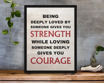 Lao Tzu Love Quote Print: Inspirational Bedroom Wall Art (Digital Download)