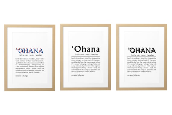 OHANA30ページです♡ Ohana Definition Print Set: Hawaiian Family Art (digital Download