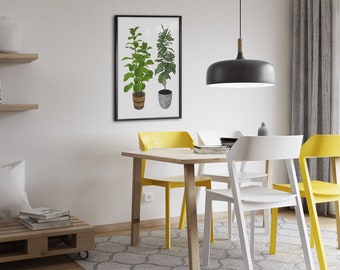 Póster de plantas de la casa, impresiones descargables de arte de plantas de interior