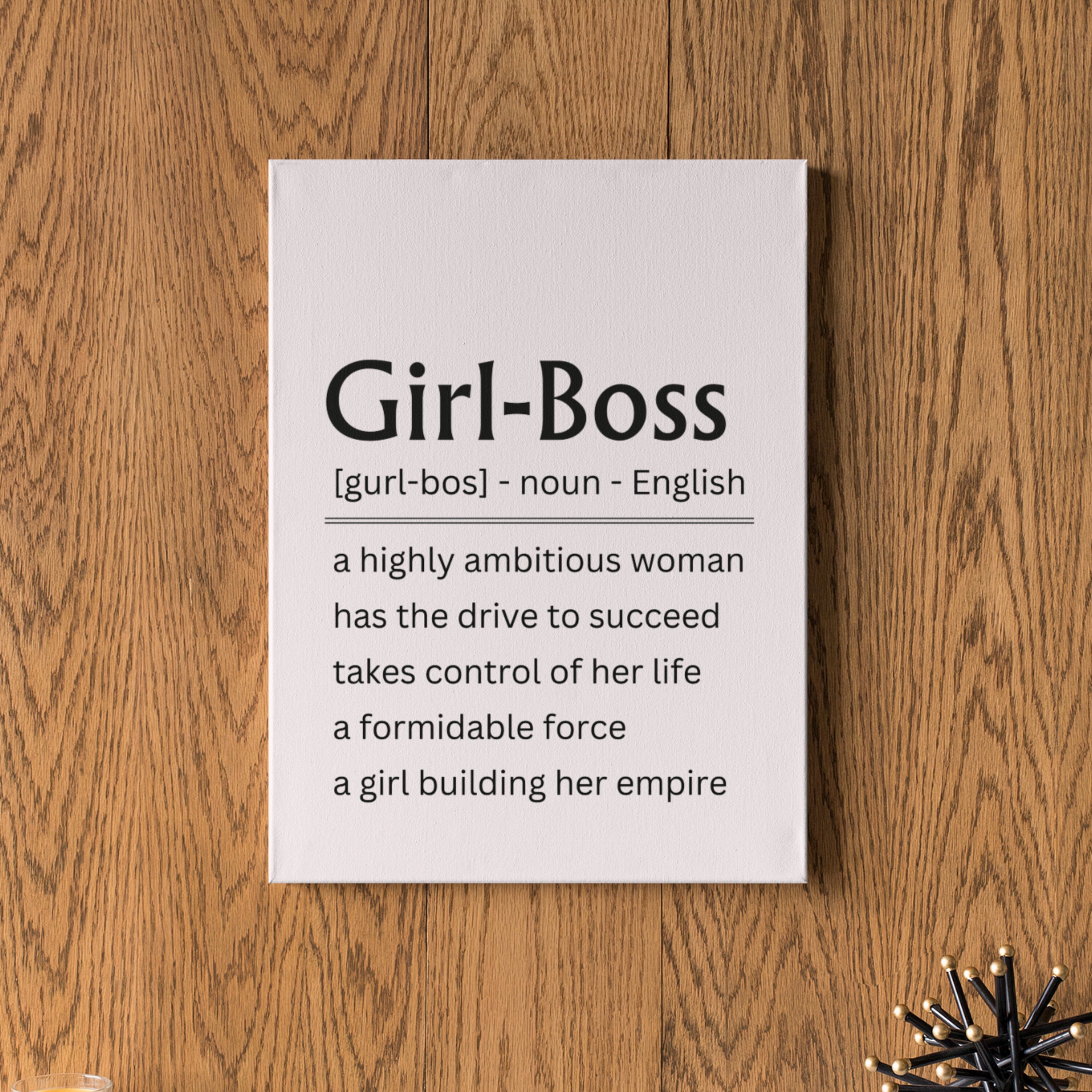 Girl Boss Definition Printable Wall Art, Woman Boss Print Instant ...