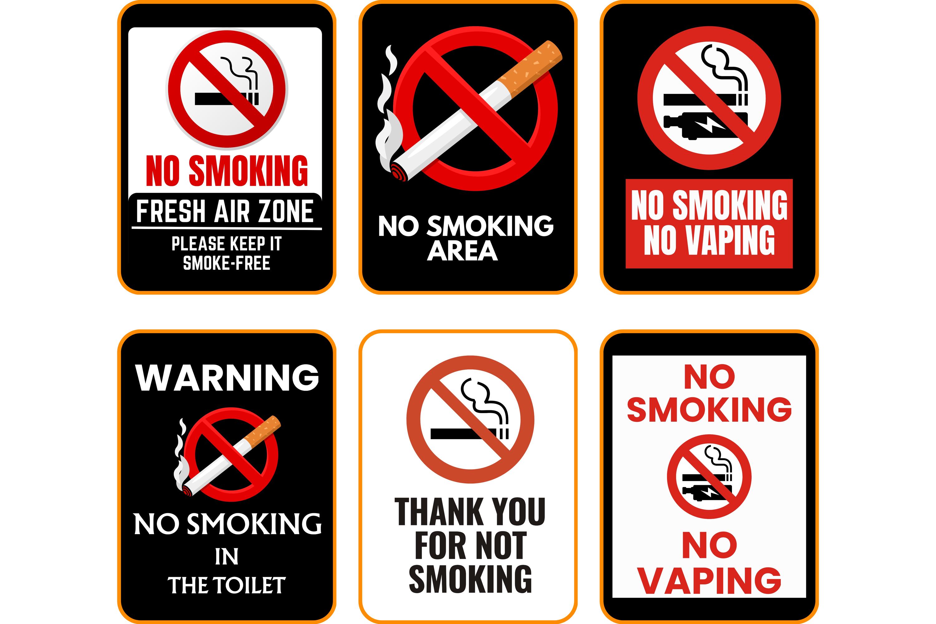 anti tobacco signs No Smoking Sign Brown 3807 View an ADA compliant No Smoking Sign with tactile letters and Braille Cigarette forbidden Free Stock Vectors