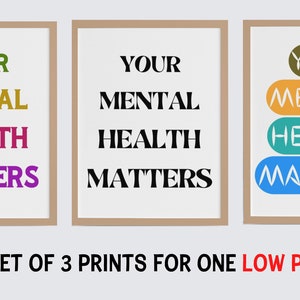 Mental Health Matters Print Set: Classroom Decor (Digital Download)