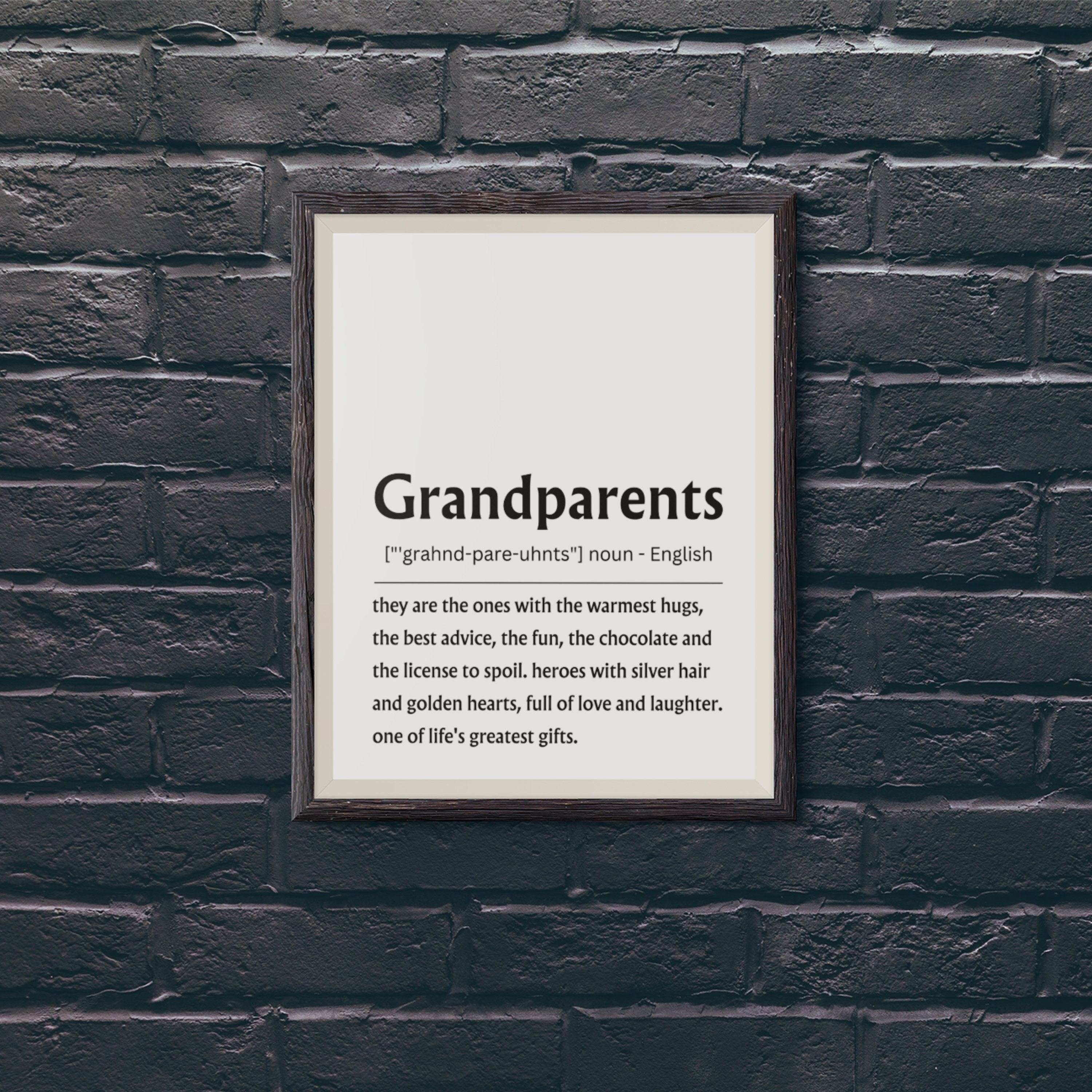 Grandparents Definition Print, Personalised Grandparent Gifts ...