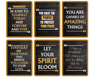 Therapy Office Decor Print Set: Mental Health Positive Quotes (Digital Download)