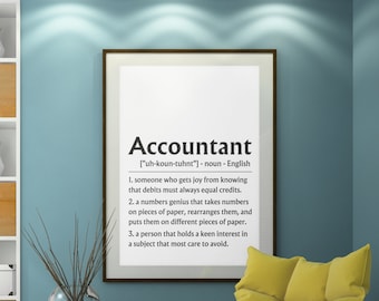 Accountant Definition Print: Funny Office Wall Art (Digital Download)