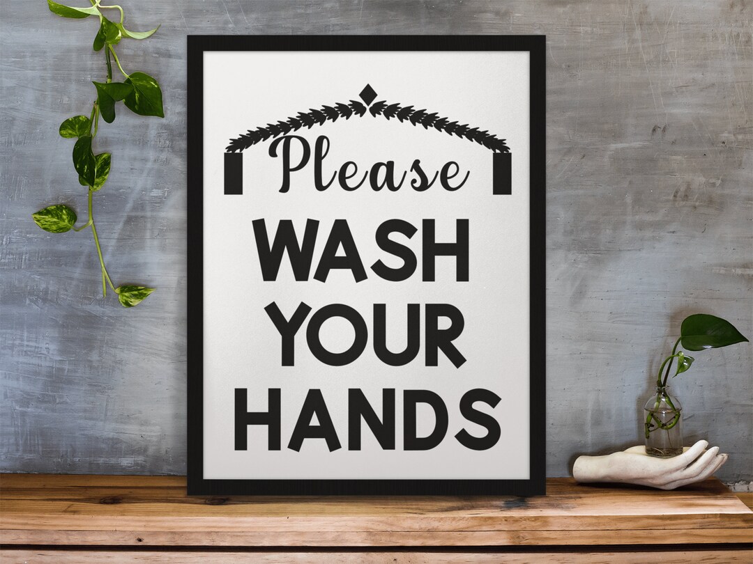 Funny Toilet Print, Please Wash Your Hands Downloadable Art - Etsy