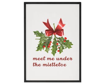 Mistletoe Christmas Wall Art: Holiday Winter Poster (Digital Download)