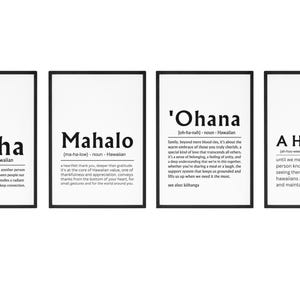 Hawaiian Aloha Print Set: Ohana, Mahalo, A Hui Hou (Digital Download)