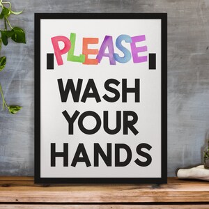 Please Wash Your Hands Printable Wall Art