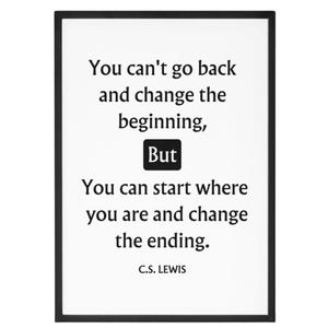 CS Lewis Quote Print, Printable Inspirational Quotes Artwork For Home Office Kids Dorm Room, Motivational Saying Digital Minimalist Wall Art
