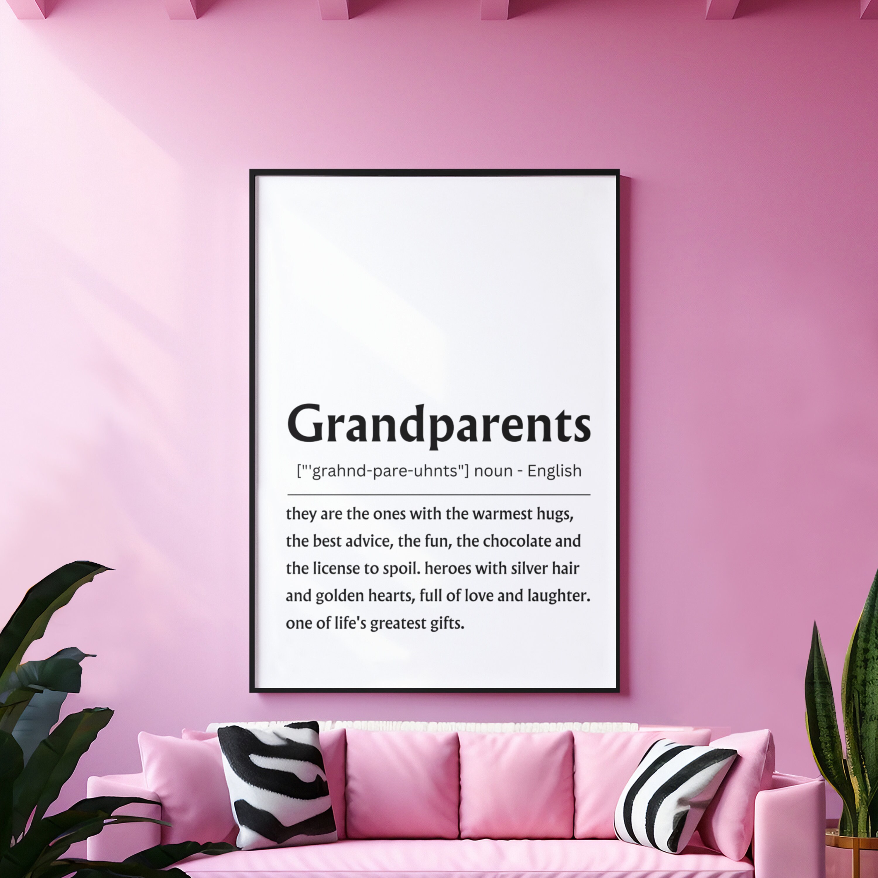 Grandparents Definition Print, Personalised Grandparent Gifts ...